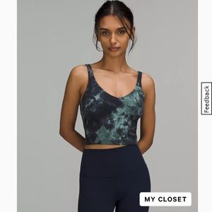 Lululemon Align Tank Size 4 Diamond Dye Silver Blue Tidewater Teal Graphite Grey